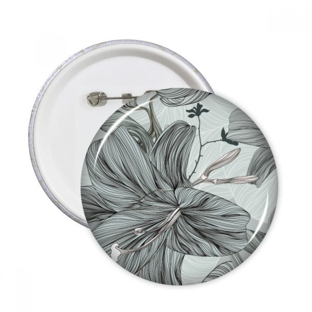 Pins bouton Lys Art dessin fleur ronde multicolore S pour customisation textile - 3