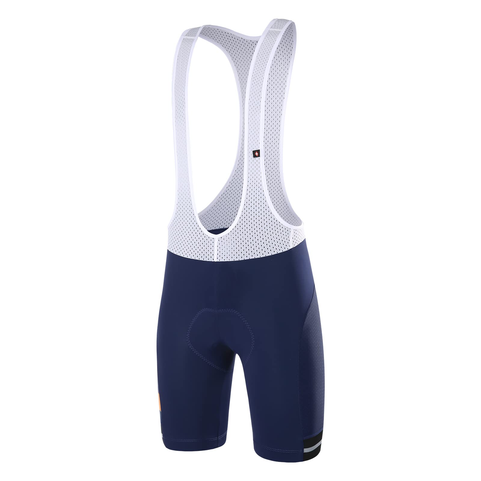 SanticCycling Bibs Shorts with Pocket 4D Padded Breathable Road Bike Bib Biking Bicycle Shorts for Men（Navy）