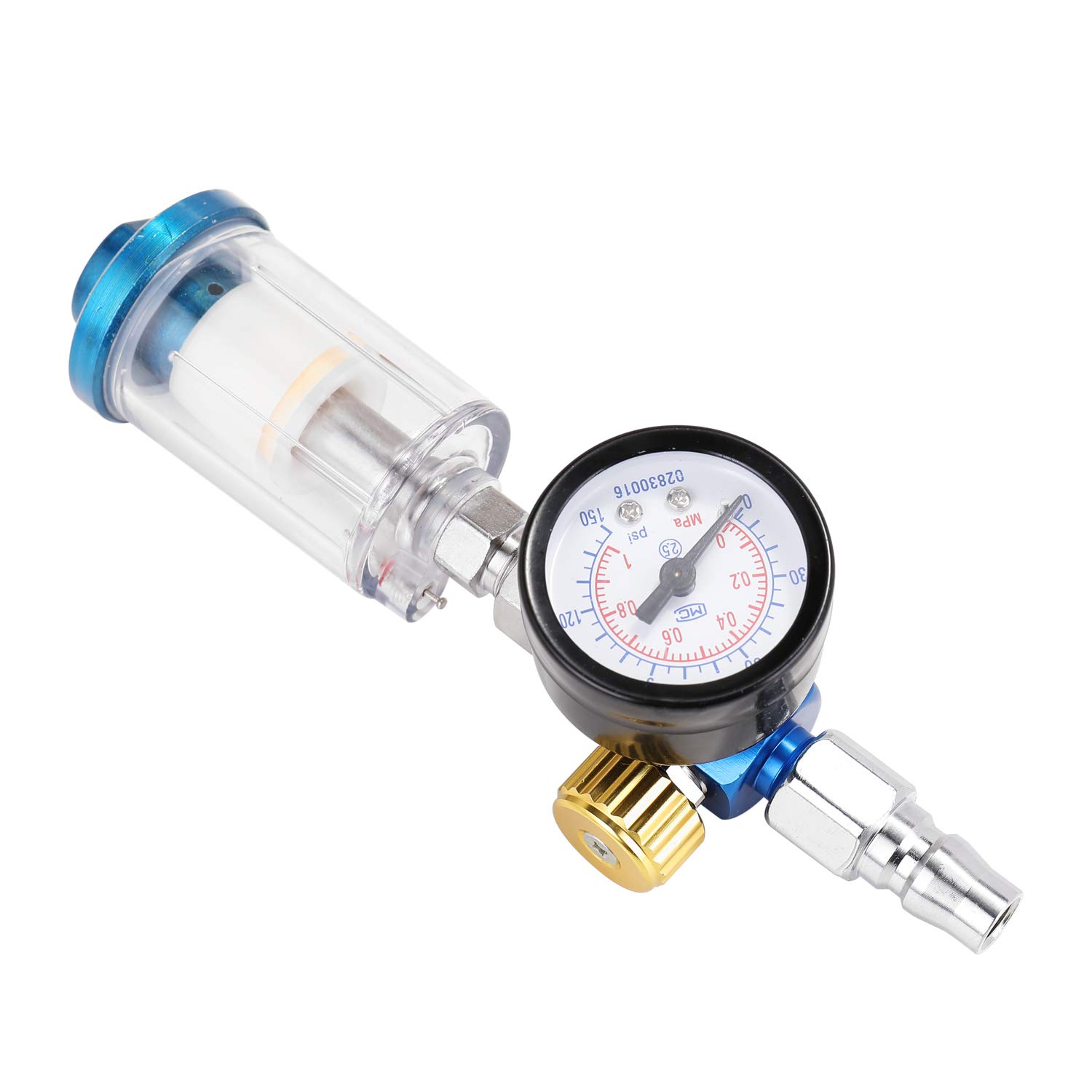 Buy HVLP Air Regulator Pressure Gauge 1/4" Mini Inline Air Filter
