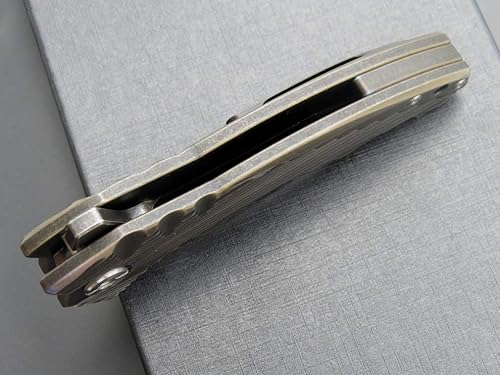 Miniatura 9 de Eafengrow EF958 Cuchillo plegable de aleación de titanio D2 Blade Mango de aleación de titanio EDC Cuchillo para acampar Senderismo