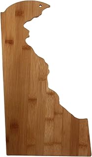 Delaware Cutting Board State Shaped Organic Bamboo Wood For New Family Home Housewarming Wedding Moving Gift