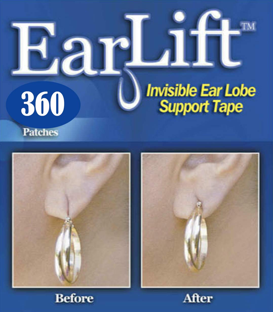 Earring Support Patches Ear Lobe Heavy Earring Holder Support Solution- 6 Pack (360 Patches)