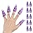 (purple) 10Pcs Plastic Acrylic Nail Art Soak Off Cap Clip UV Gel Polish Remover Wrap Tool Gel Nail Polish Remover Clips for Fingernail Removal Soak Off Clips Wrap Cleaner Cap Clip
