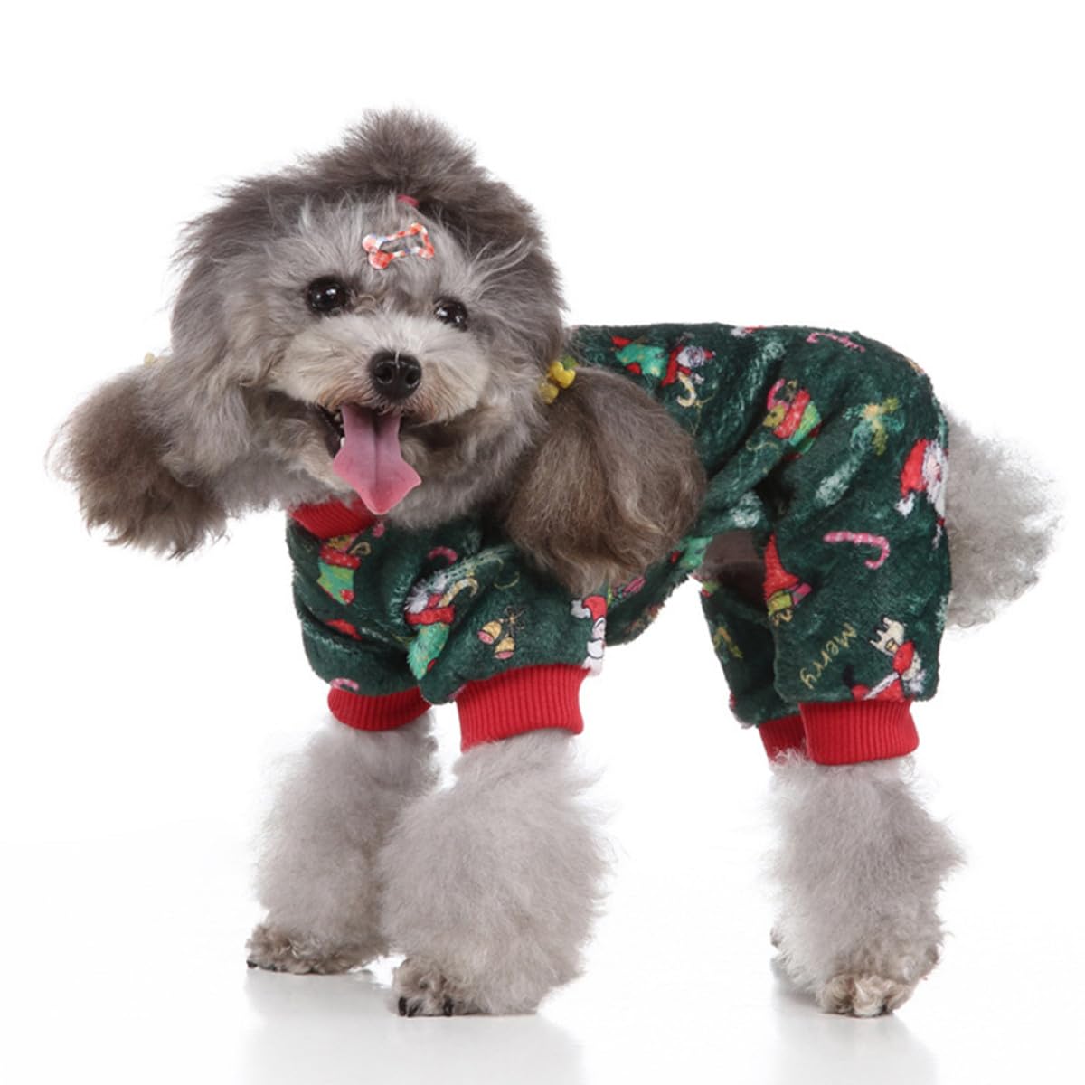 INOOMP Weihnachtliche Hundebekleidung aus Korallfleece 3 Stück mit Schneeflocken und Rentiermotiv Warm und Gemütlich für Kalte Tage im Auto und Zuhause
