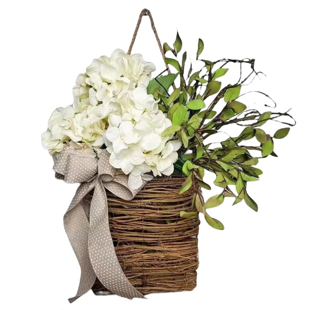 Fleurs sauvages porte suspendus panier pour entrée sans entretien
