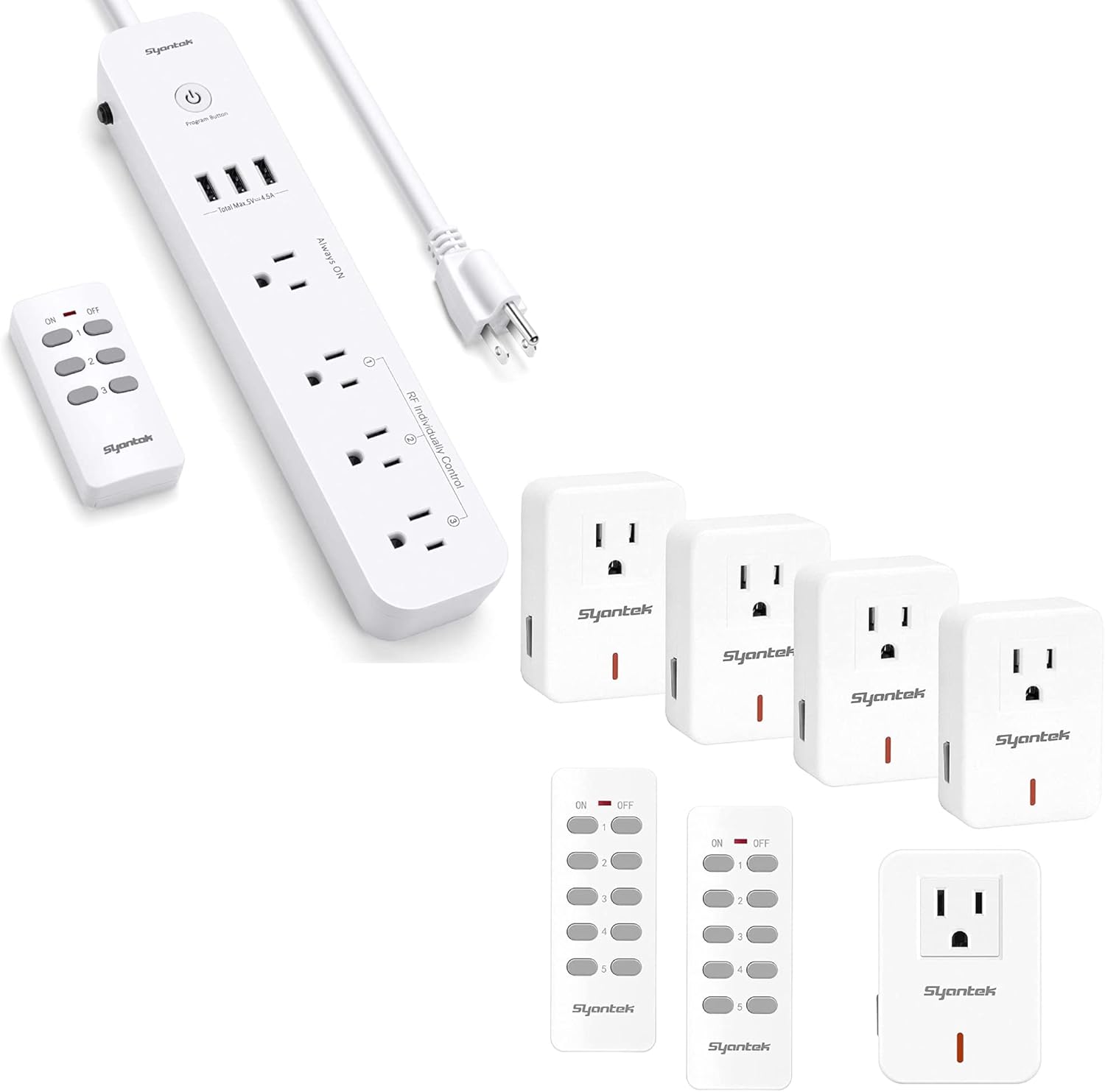 Syantek Remote Control Outlet and Remote Control Power