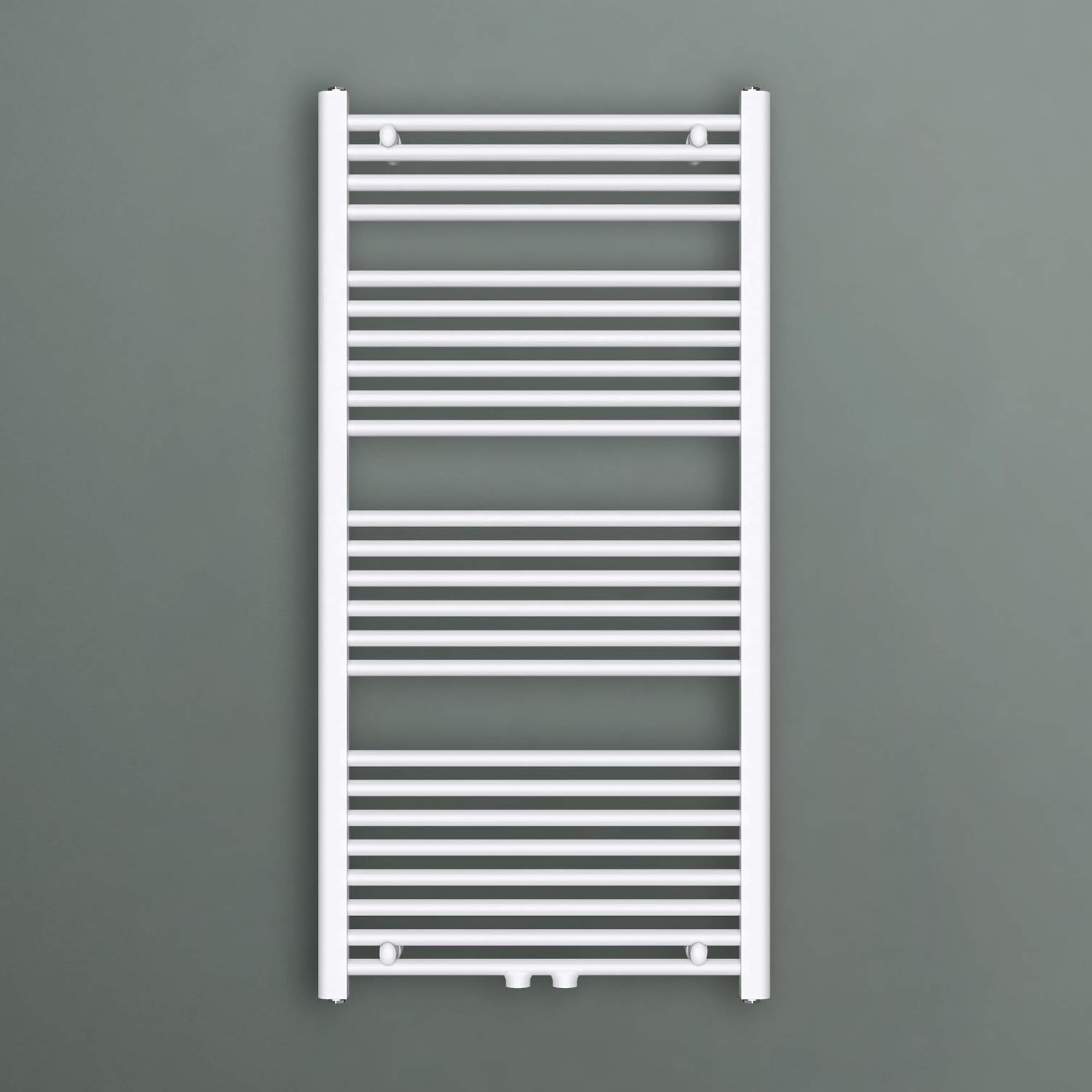 Mai & Mai Badheizkörper Handtuchheizkörper 60x120cm Weiß Seitenanschluss Mittelanschluss Röhrenheizkörper