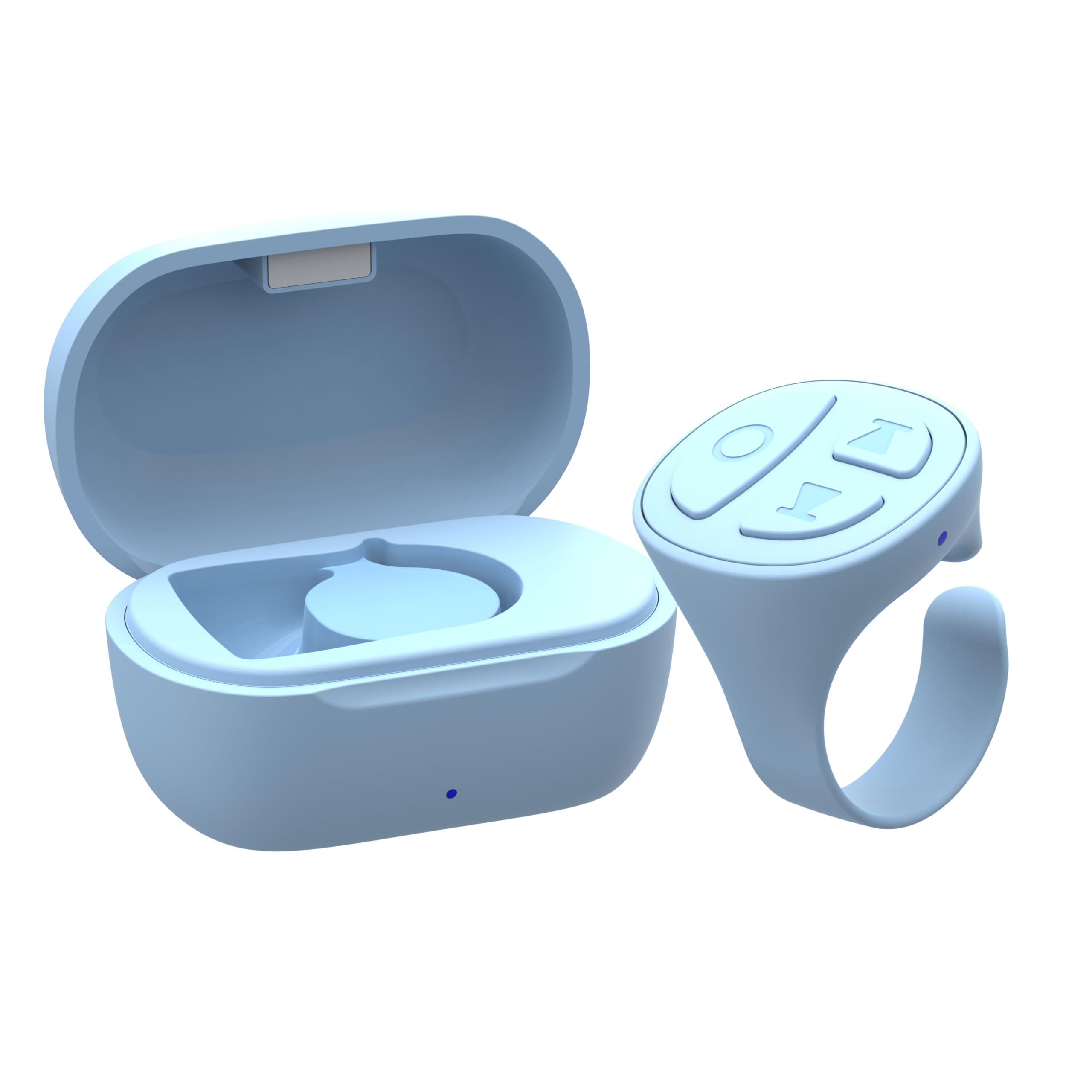 TikTok Scrolling Ring, Bluetooth Camera Remote Control, Scrolling Ring Remote for iPhone TIK Tok Facebook YouTube Instagram Android Phone, Auto Tapper for TikTok Live (Blue)