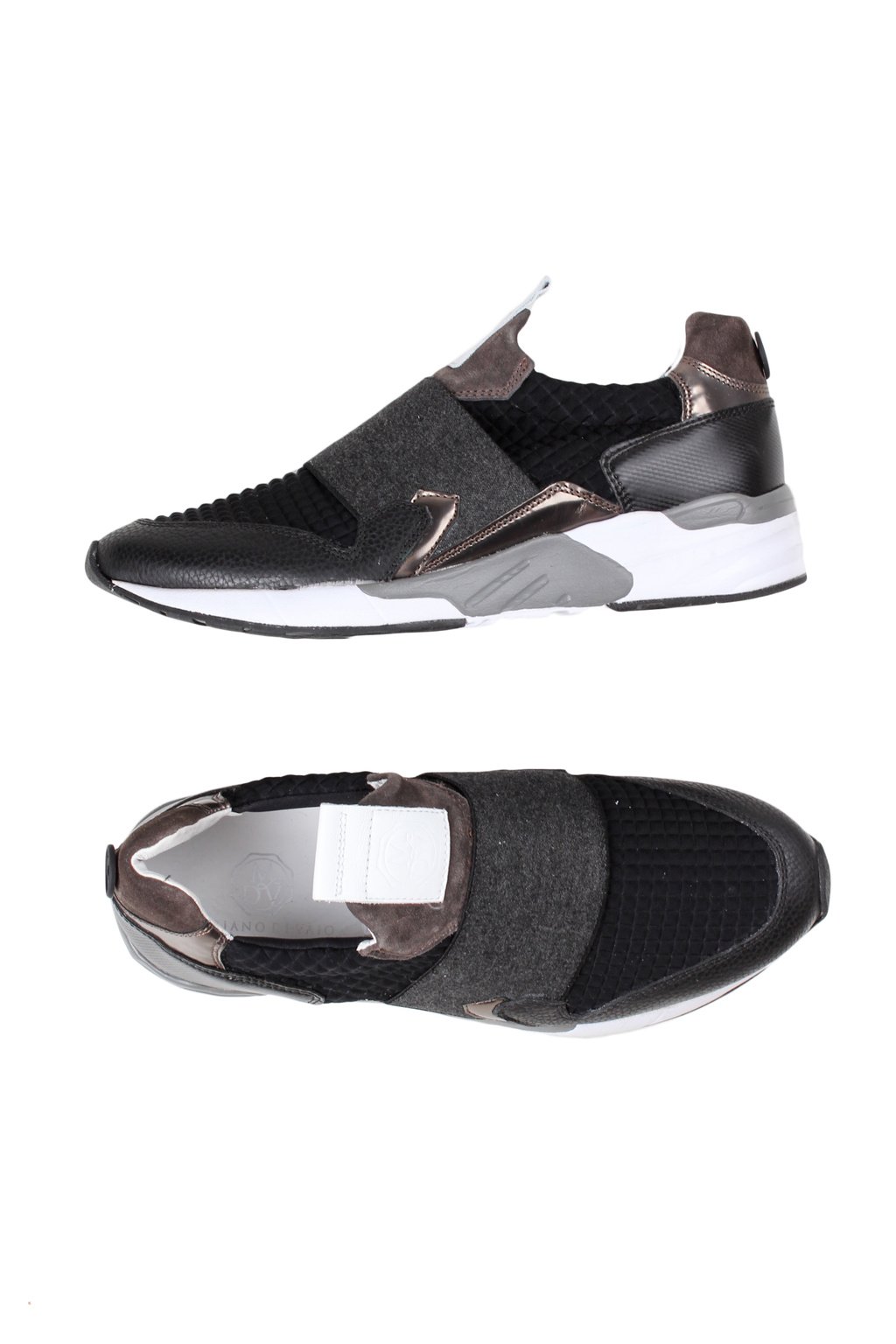 Mariano Di Vaio Men's Cross Trainers Black Black/Light Grey 6.5