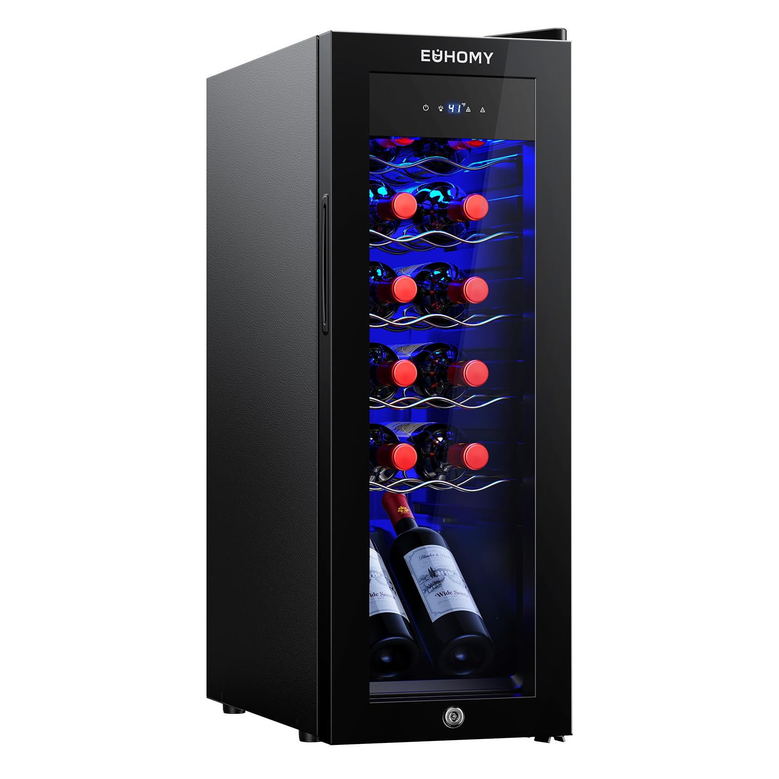 Euhomy FWC010-11BL Wine Cooler Black
