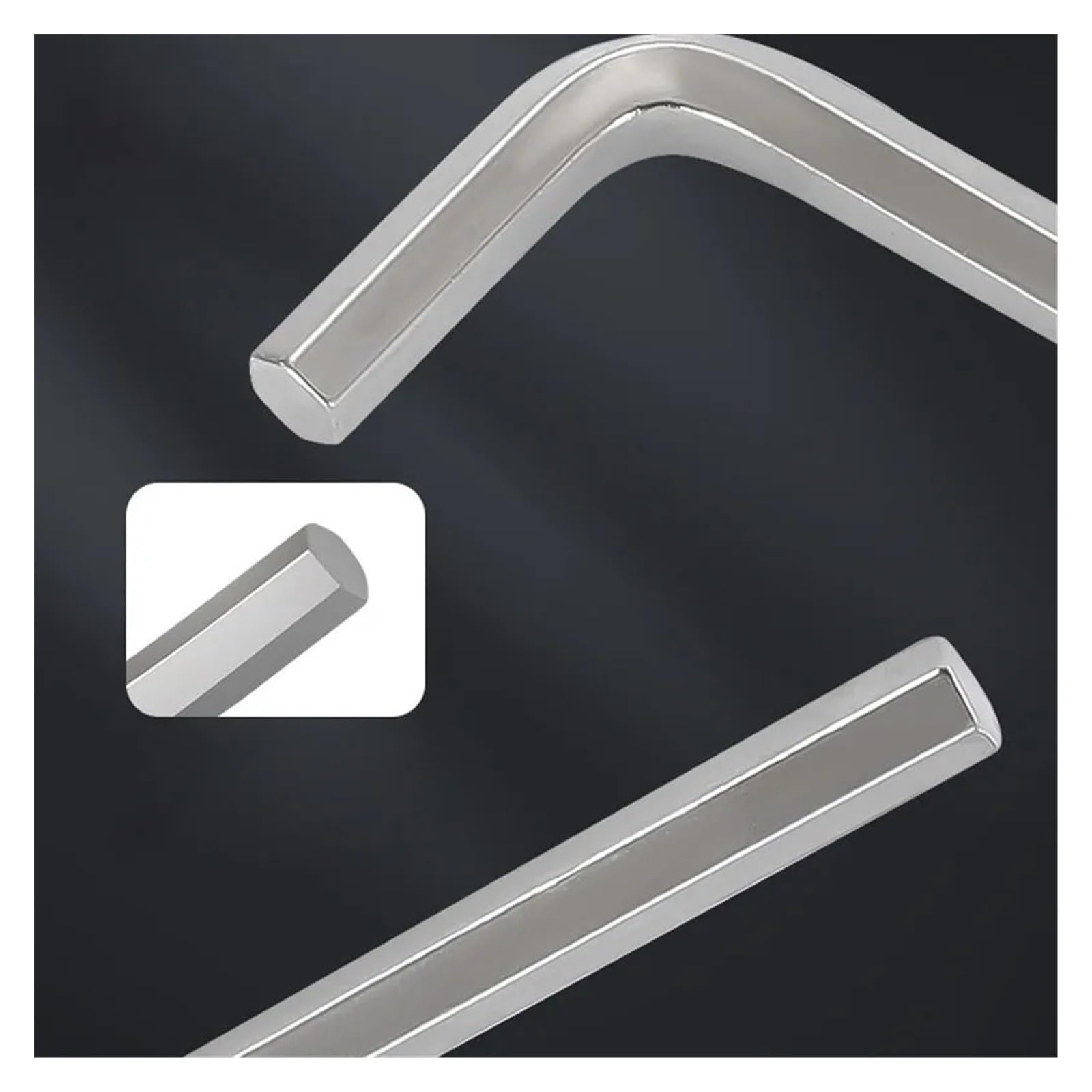 Llave Llave Hexagonal chapada en níquel Pesado, Llave Allen Hexagonal de 22/19/17/16/14/12mm, Modelo Grande, Broca de Llave Allen Profesional de Alto Torque (Size : 22mm-1pcs)