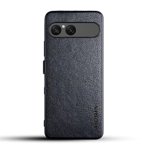 Image of AIORIA Case for Sony Xperia 10 VII Phone Premium PU Leather Cover Retro Business Design Full Protective Case for Sony Xperia 10 VII Smartphone (Black)