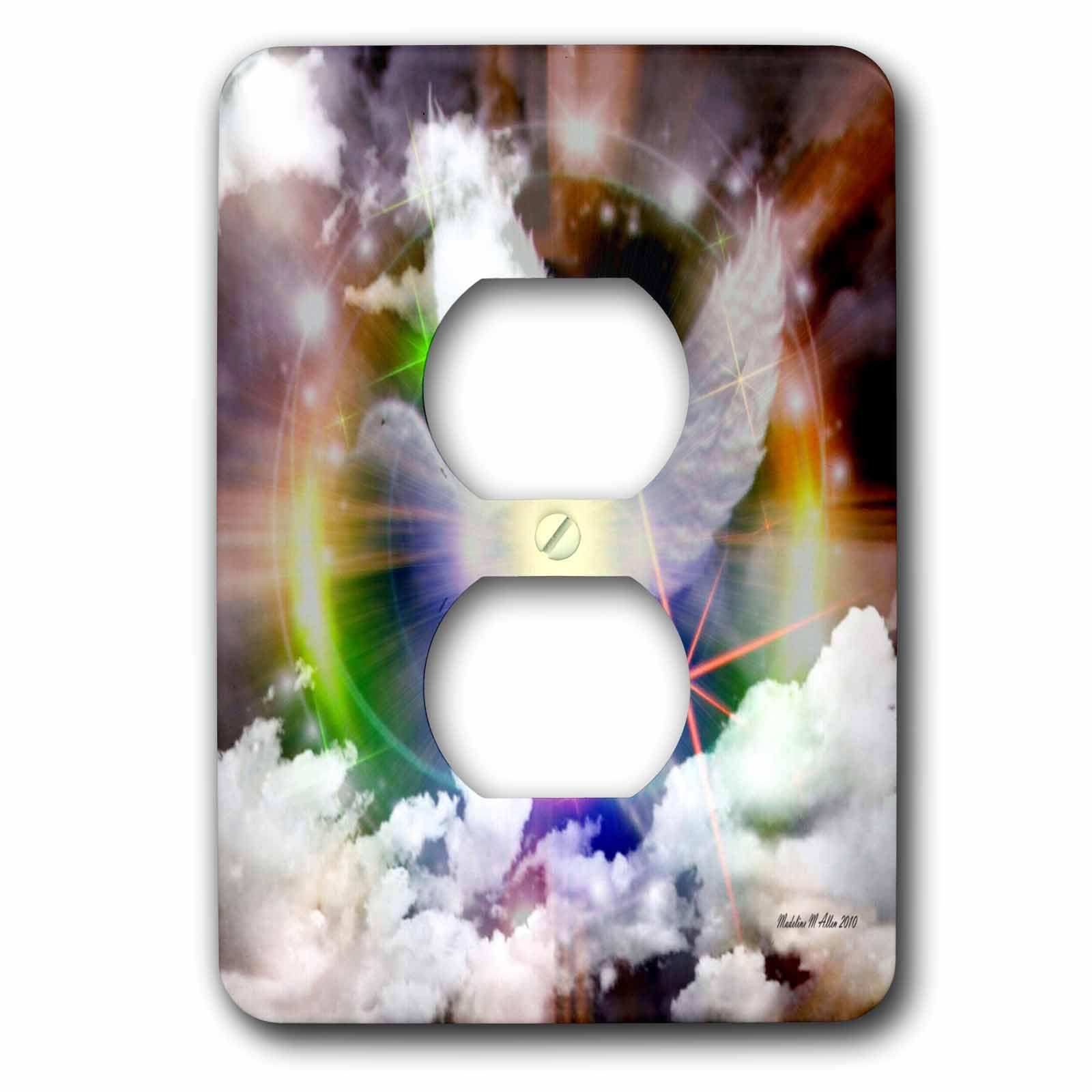 Cache de prise de courant motif colombe 3Drose lsp_6561_6 pour decoration murale