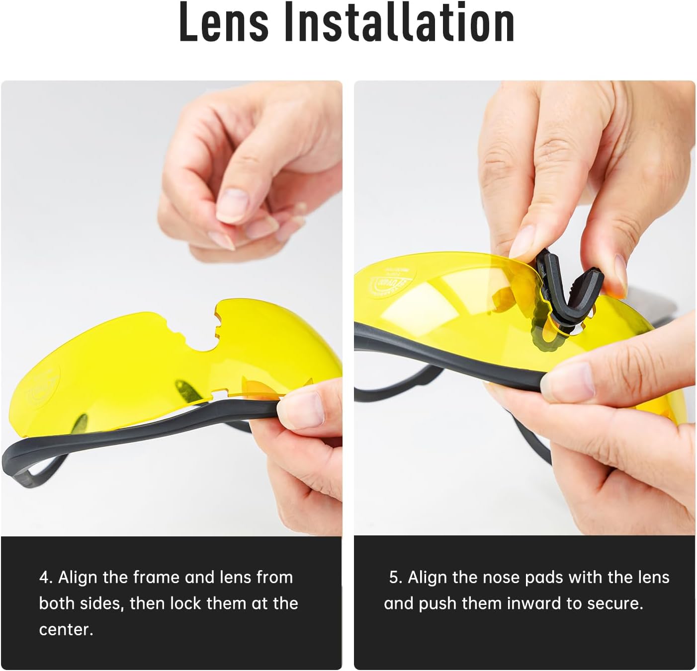 EARMOR Shooting Glasses With UV400 Protection, Anti Fog And Wind Safety Glasses for shooting, cycling, driving (3 Colors of Lens per pack) - Image 9