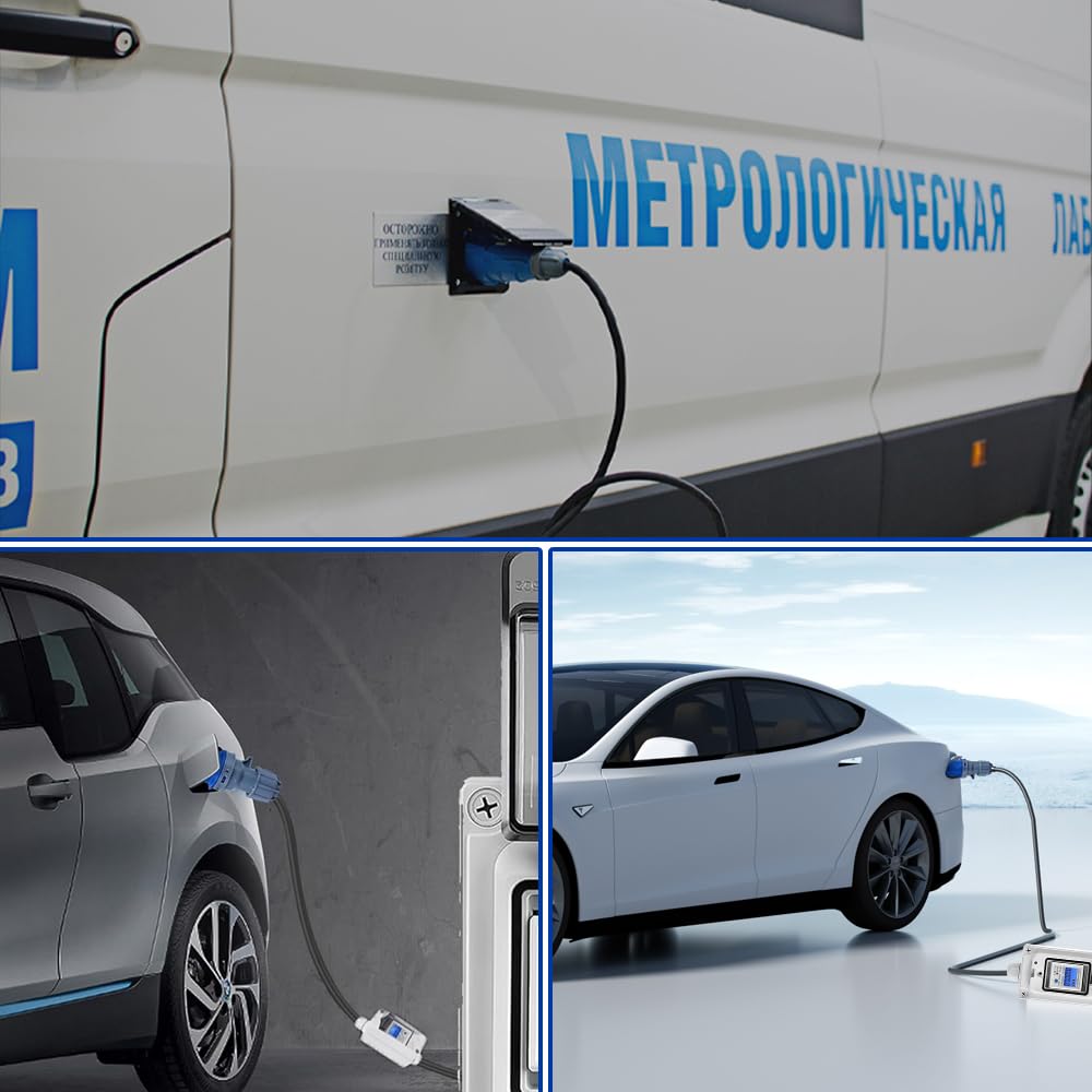 Medidor de Corriente Digital Móvil, 230V 16A Medidor de Consumo de Energía Digital con LED y Reinicio, Resistente al Agua IP65, Portátil para Vehículos Eléctricos, Caravanas, Camping, Exterior