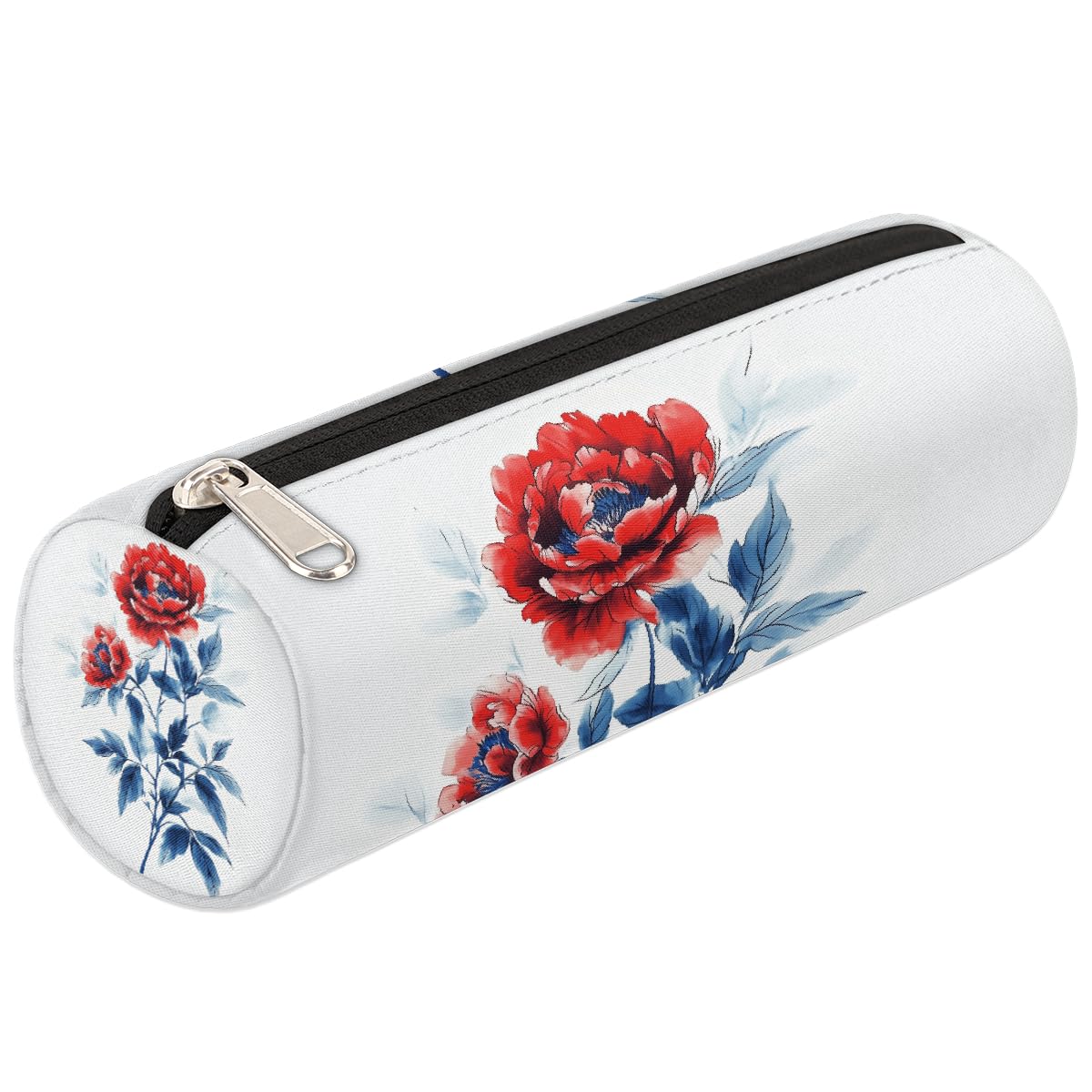VQUVQV Small Pencil Case, Portable Pencil Bag Pen Pouch for Boys Girls Teens, School Stationary Organiser Supplies Makeup Brush Bag, Ink Rose