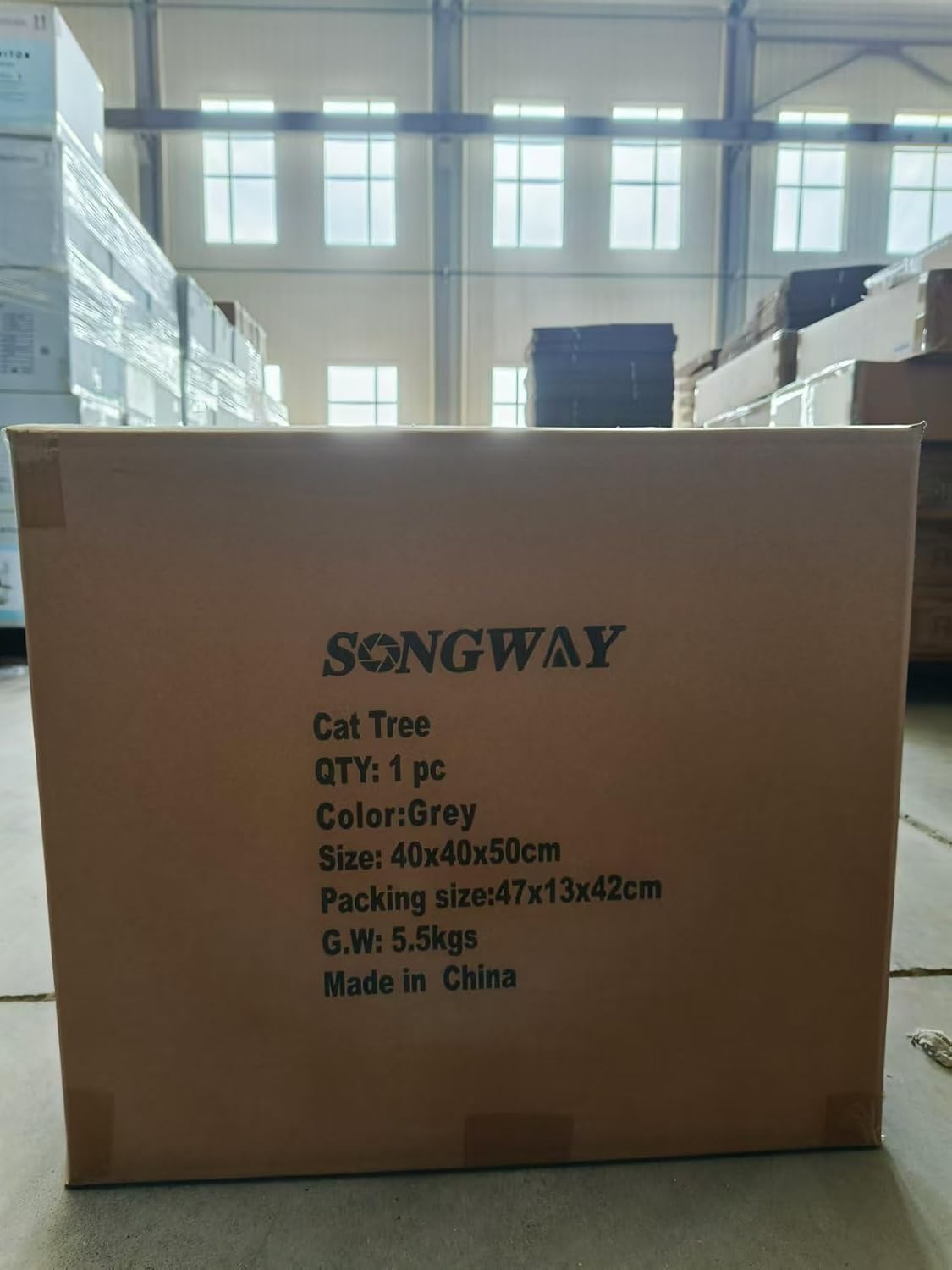 SONGWAY Cat Scratching Post Tree - Cat Tree with 3 Scratching Poles and Dangling Balls, Carpeted Base and Perch, Interactive Scratcher Toy for Indoor Cats Kittens, Grey 11 61hmLC9Hr4L. AC SL1500