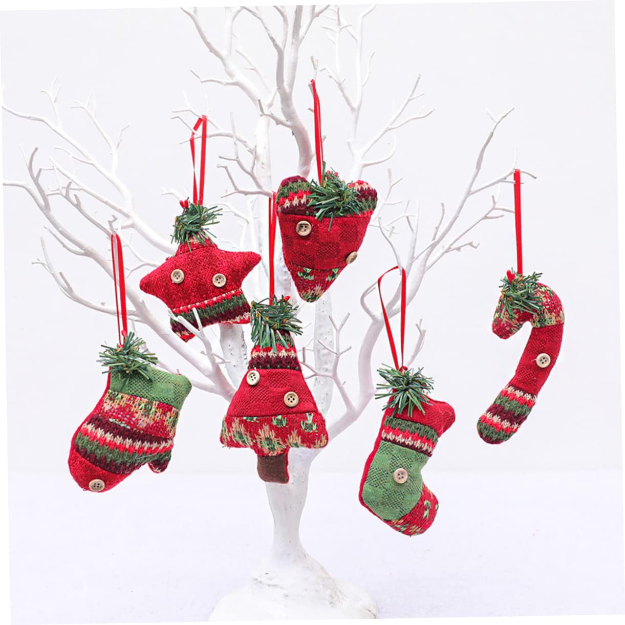 TOPBATHY 18 Piezas Decoración navideña Ornamento del árbol de Navidad Adorno navideño para Chimenea Colgantes navideños Christmas Tree Colgantes para Colgar Colgante con temática navideña