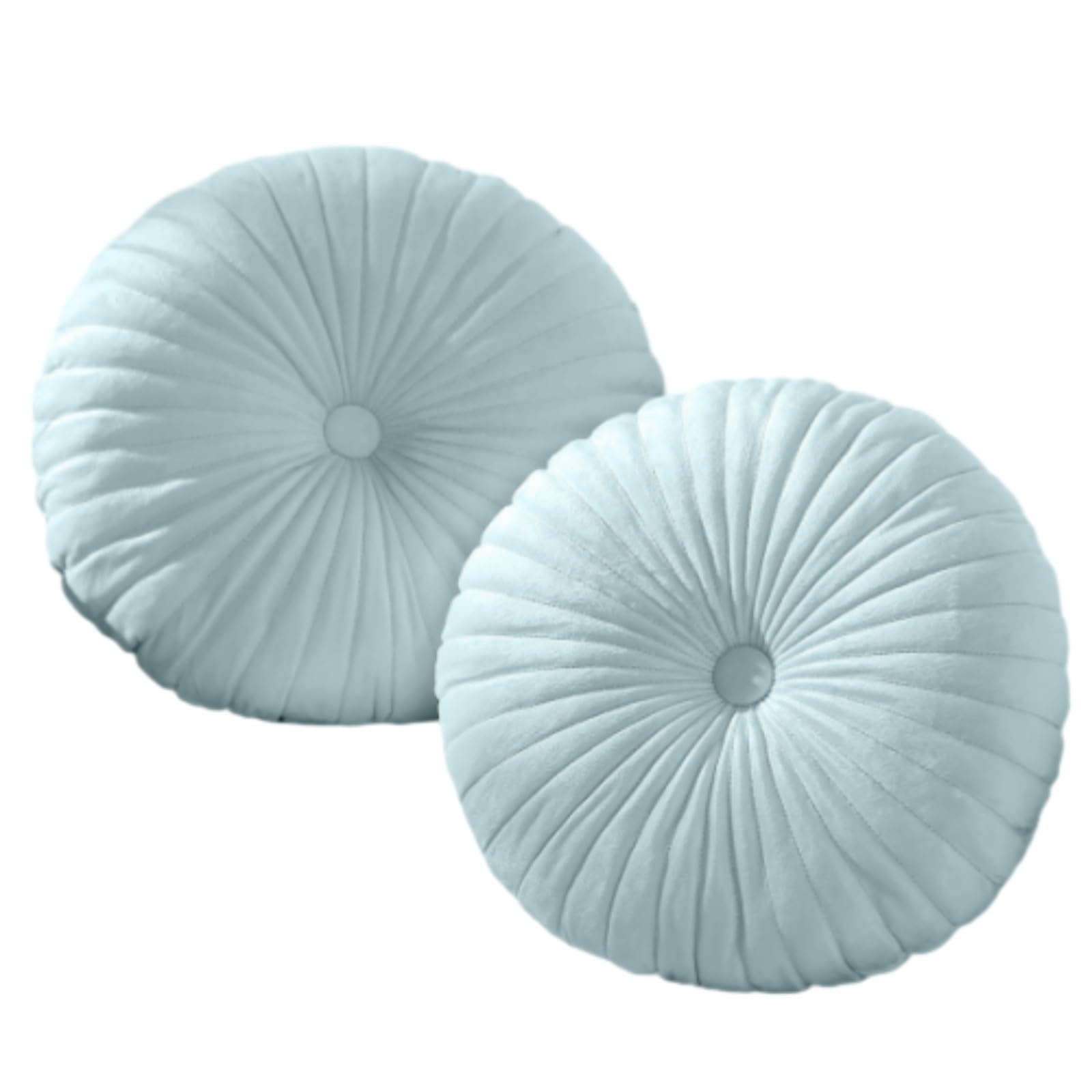 2Pcs Velvet Round Pumpkin Throw Pillows with PP Cotton Filling, Cushions
