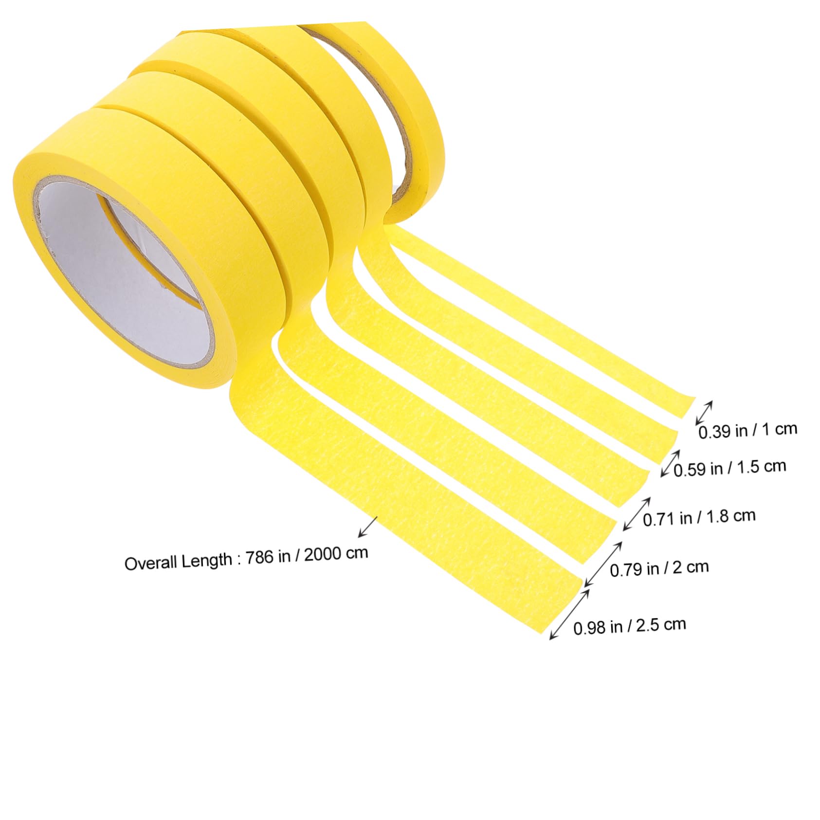 NUOBESTY 3 Sätze Abdeckband Dünnes Klebeband Papierband Möbelband Farbband Dickes Klebeband Für Die Automobil Und Möbelbearbeitung Möbelklebeband Krepppapier Gelb 5 Rollen * 3