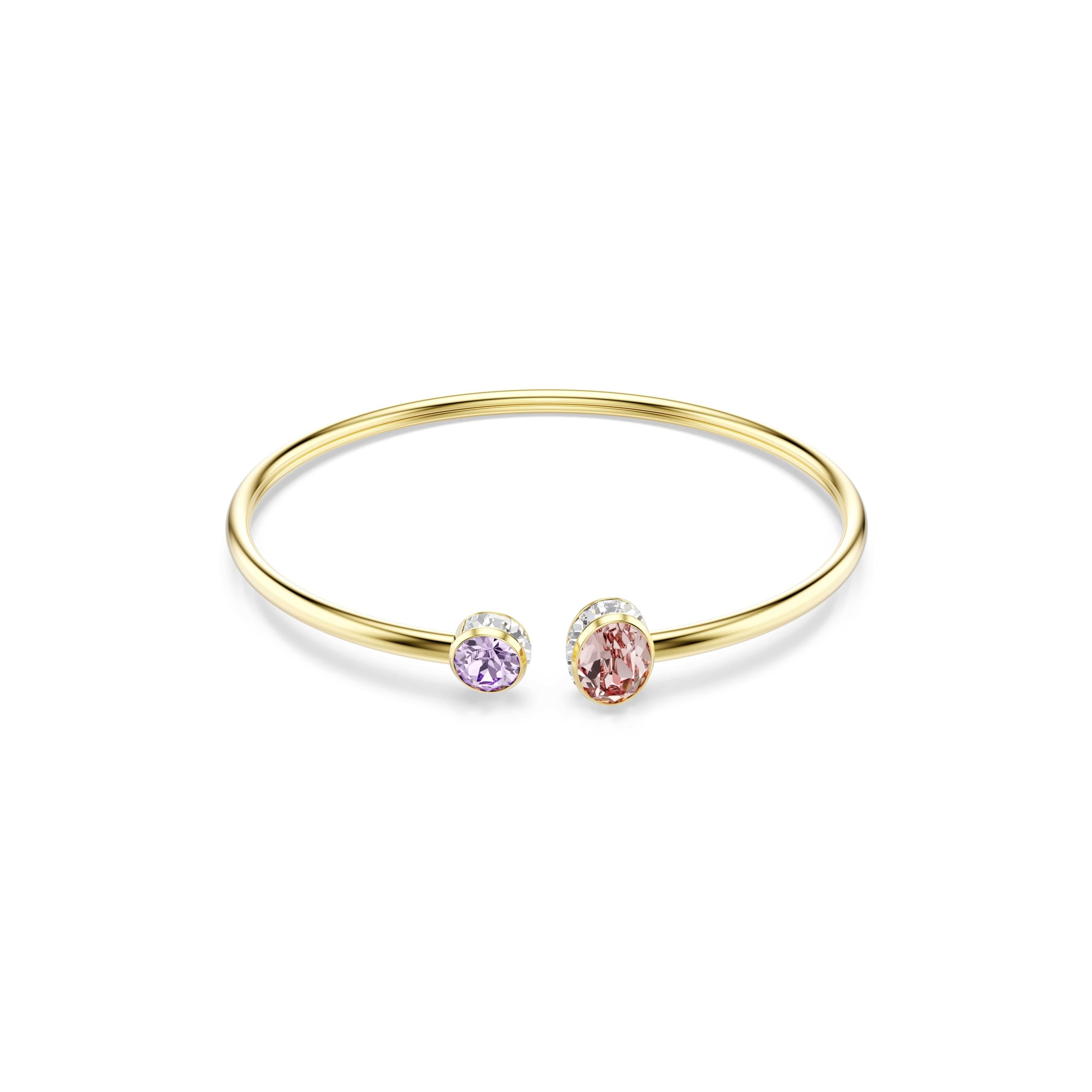 Swarovski Jewellery Women's Gold Swarovski Chroma Mixed Cuts Multicoloured Tone Bangle 0.9 X 1.45Cm, 16.7Cm