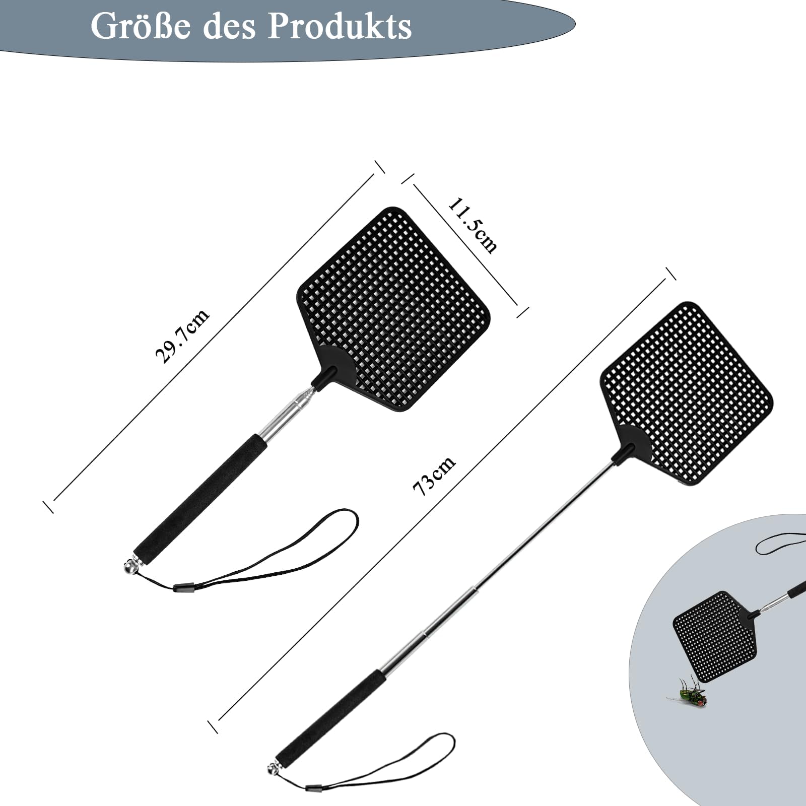 Scacciamosche estensibili | 6 pezzi Fly Swatter, ideali per respingere mosche, vespe, zanzare e altri insetti