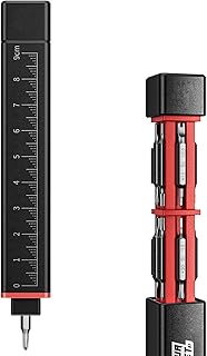 JAKEMY Precision Screwdriver Set, 20-in-1 Metal Precision Screwdriver, 10 Pcs Reinforced S2 Steel Precision Double-head Bits, Manual Pen Shaped Screwdriver Kit, Portable Screwdriver Repair Tool Kit