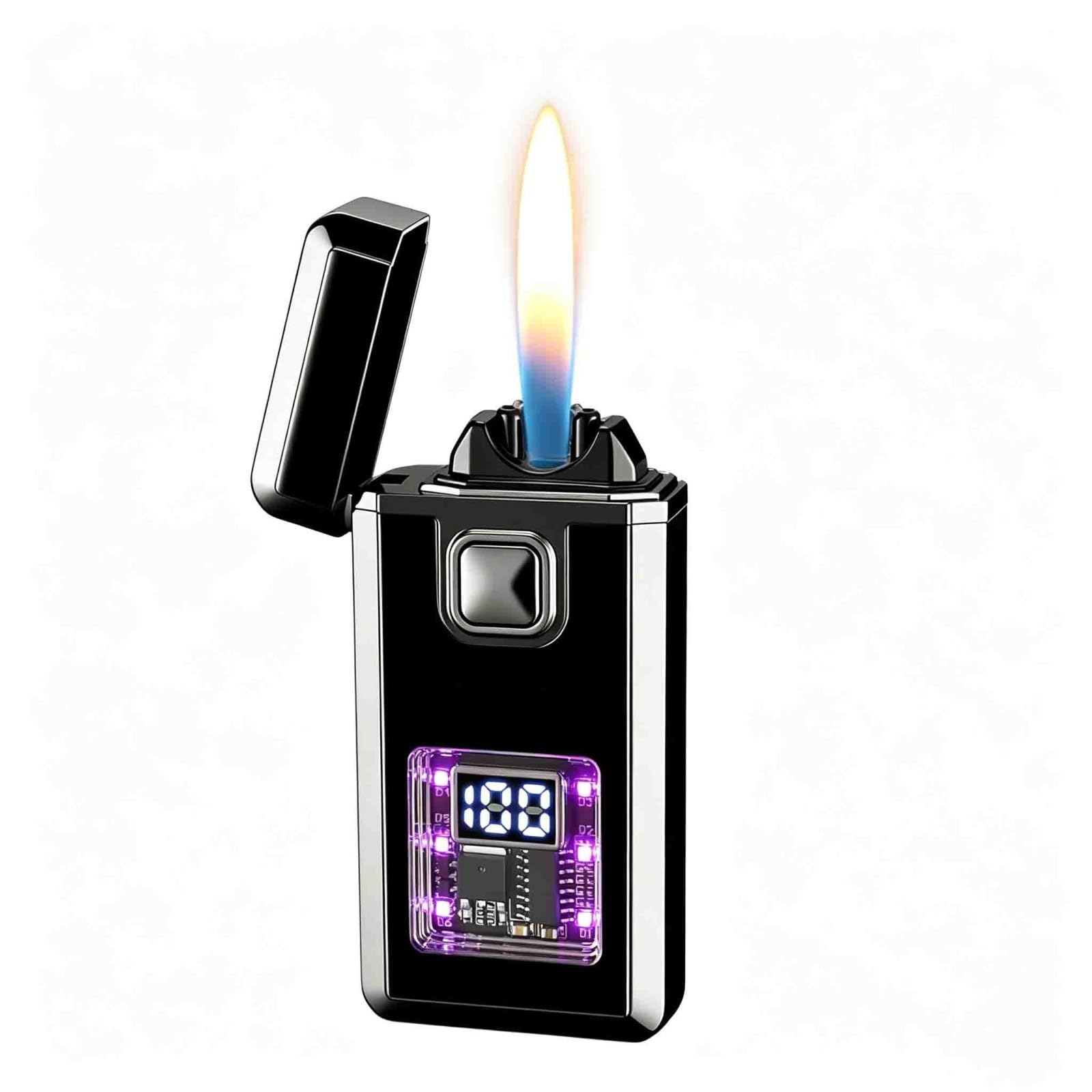 Ogqbeapc Men's A This Smart Butane Lighter Features Visible Fuel Window Nd Djustable Flame, Making It For .(A)