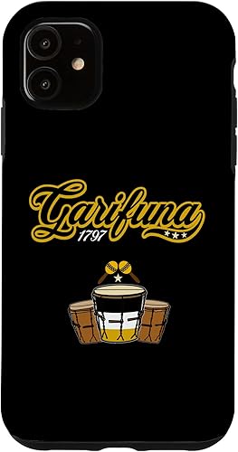 Funda para iPhone 11 Garifuna 1797, Honduras Catrachas Paranda y Punta Culture