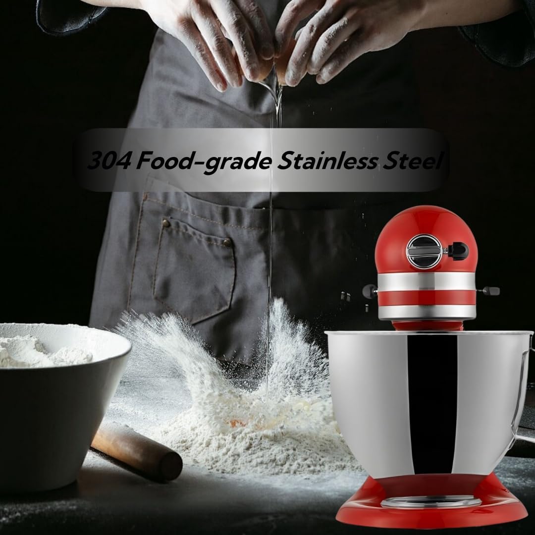 5 Quart Stainless Steel Mixer Bowl Compatible with KitchenAid 4.5 & 5 QT Tilt-Head Stand Mixers, Durable KitchenAid Replacement Bowl, Mixer Accessories for Baking & Cooking