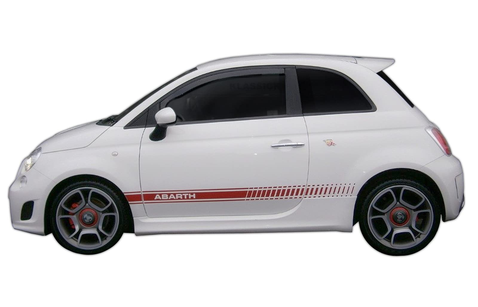 J&J AUTOMOTIVE GP Deflettori d'Aria per Fiat 500 3-Porte 2007-2020, Set da 2 Pezzi, Antiturbo Antivento Antipioggia, Anteriore Nero fumé Oscurato