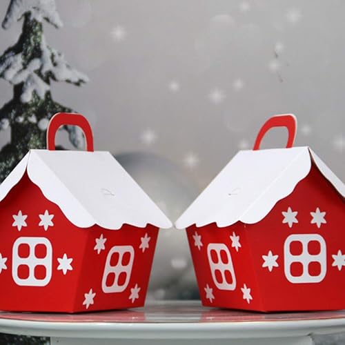 Miniatura 5 de Happyyami 25 cajas de dulces de Navidad, cajas de papel para caramelos, cajas de regalo para fiestas de Navidad, cajas de regalo para Navidad,