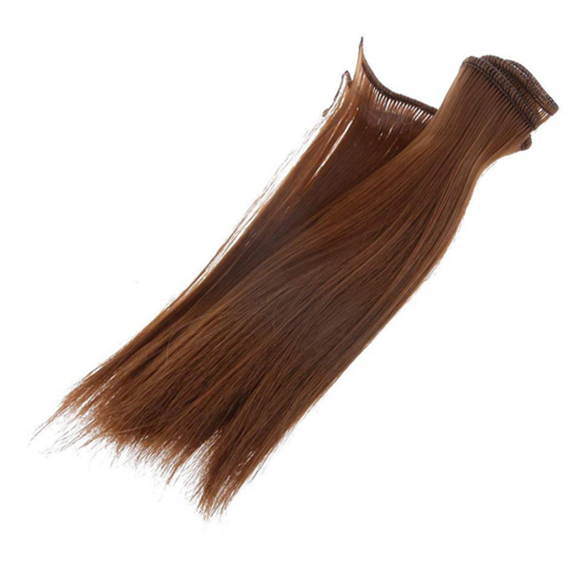 Xdyyjrasa Doll Wig - 15cm Synthetic Straight Hair Doll Wig, DIY Long Hairpiece for Arts Crafts