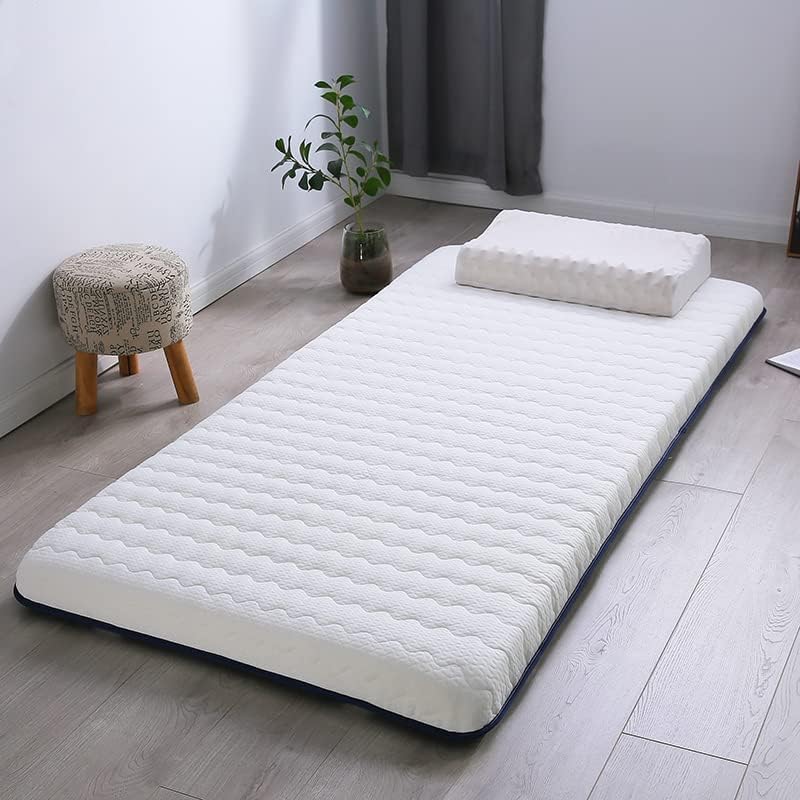 Konsilsa Tatami Floor Mat, Futon Mattress Topper Traditional Japanese Futon Floor Mat Portable Sleeping pad Guest Bed Dorm (Color : A, Size : 90x200cm(35x79inch))