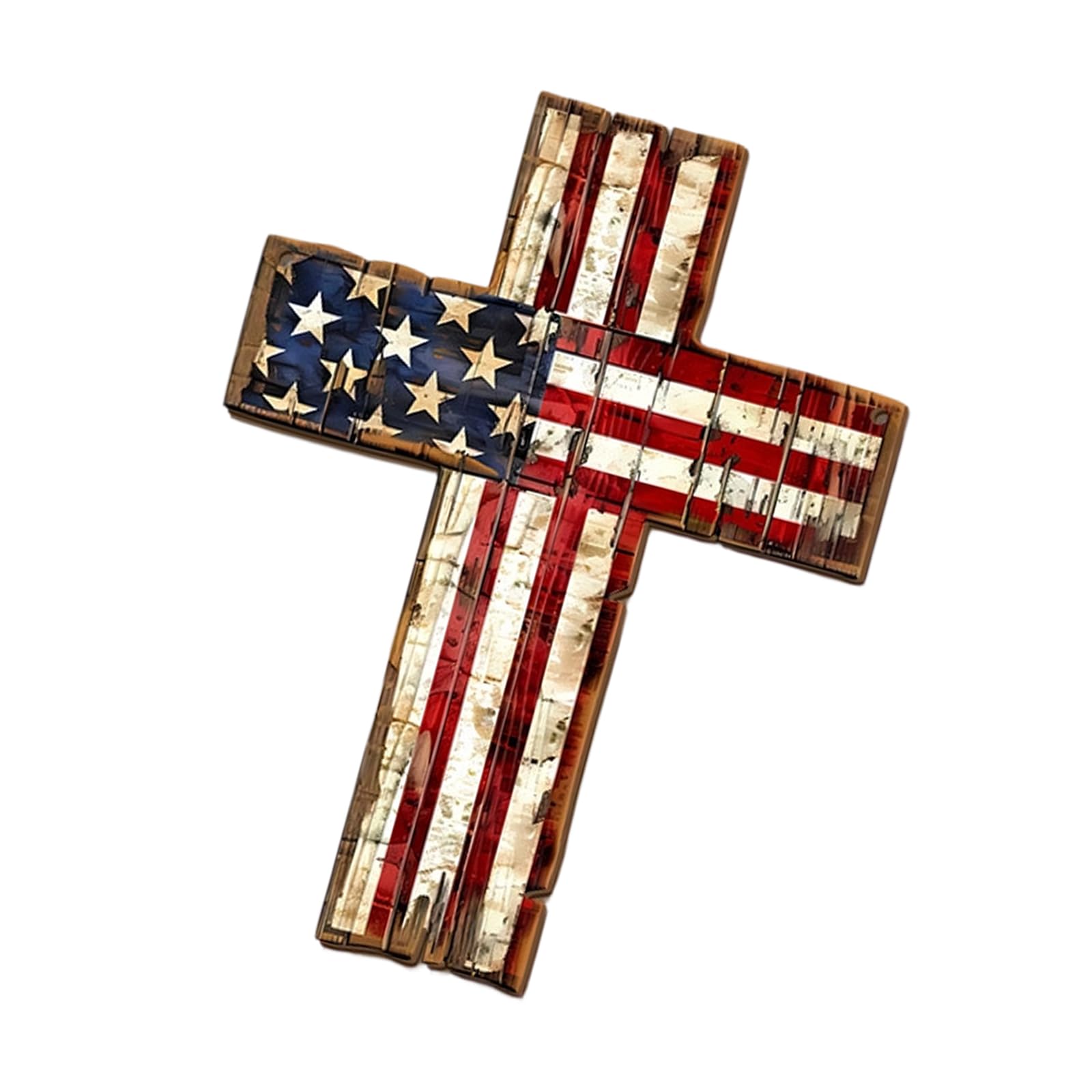 Americans Flag Themed 250 Years Freedoms Wood Wall Plaques Wreath for Holiday Party Decoration Independence Day Decoration
