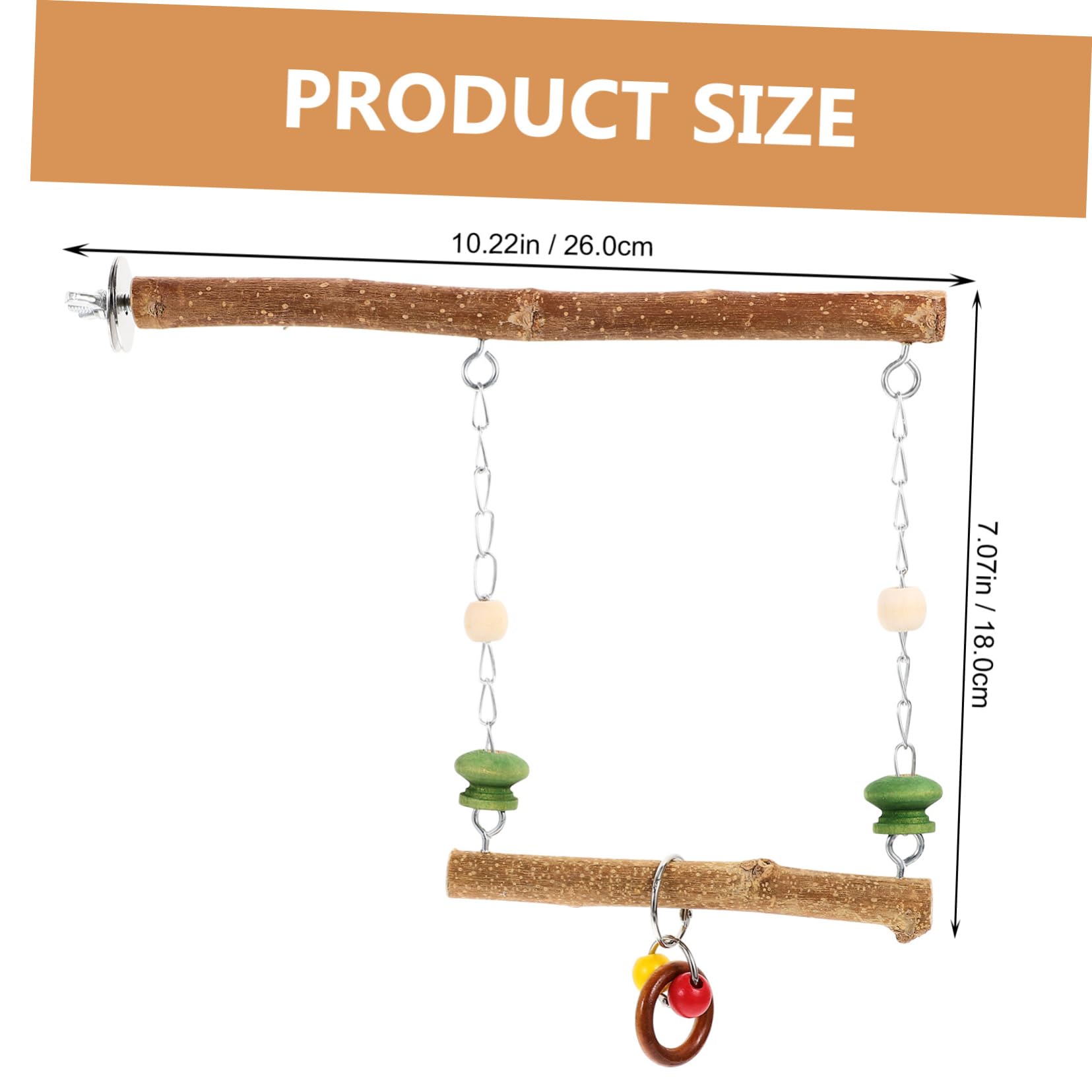 Toyvian 1Set Parrot Swing Hanging Bird Accessory for Parrots for Play and Exercise and Pet Parrot Supplies