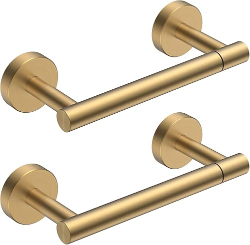 Vista 106 de FORIOUS Soporte de pared para papel higiénico, soporte de rollo de papel higiénico de doble poste giratorio de acero inoxidable para baño