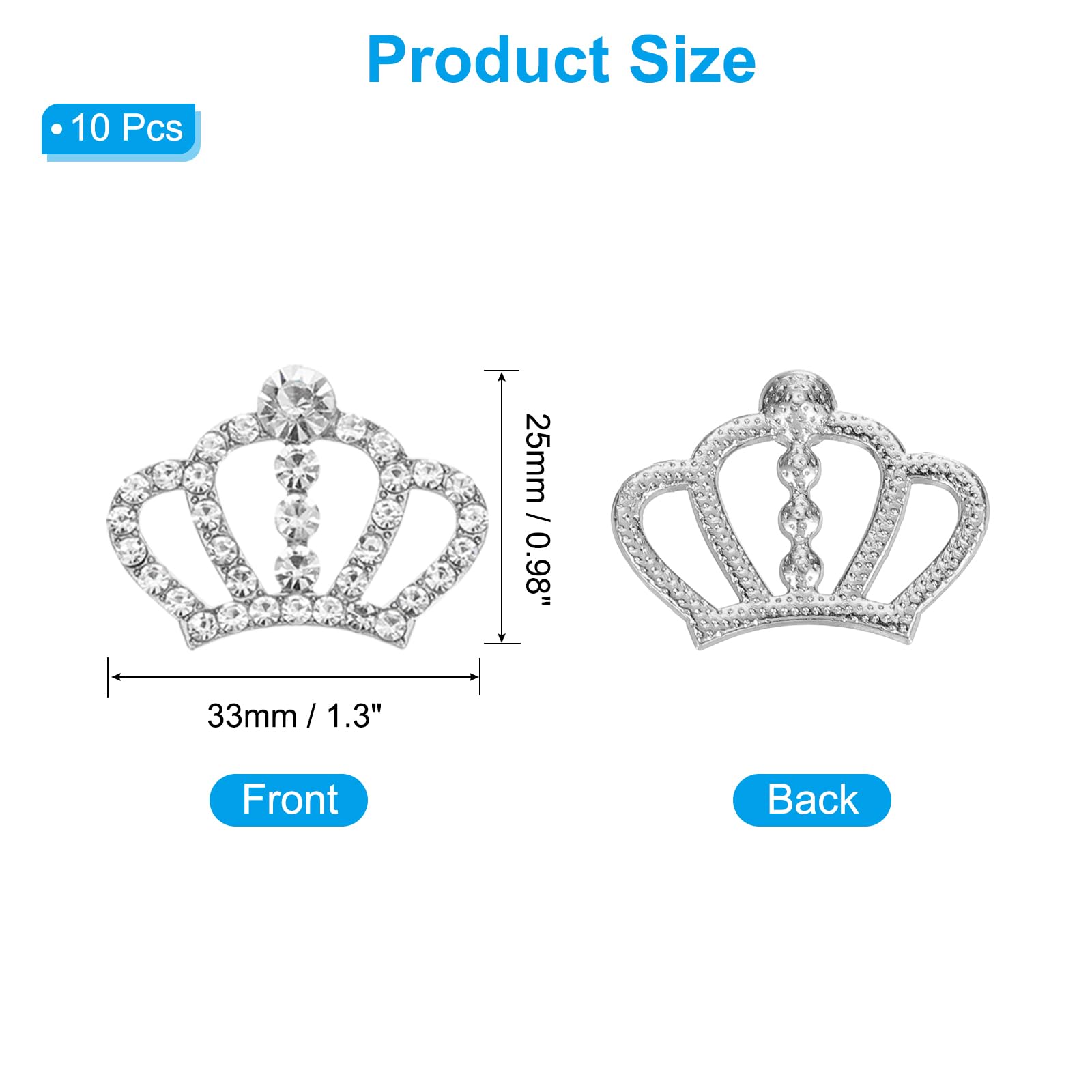 PATIKIL 10Pcs Crown Charms - Image 2