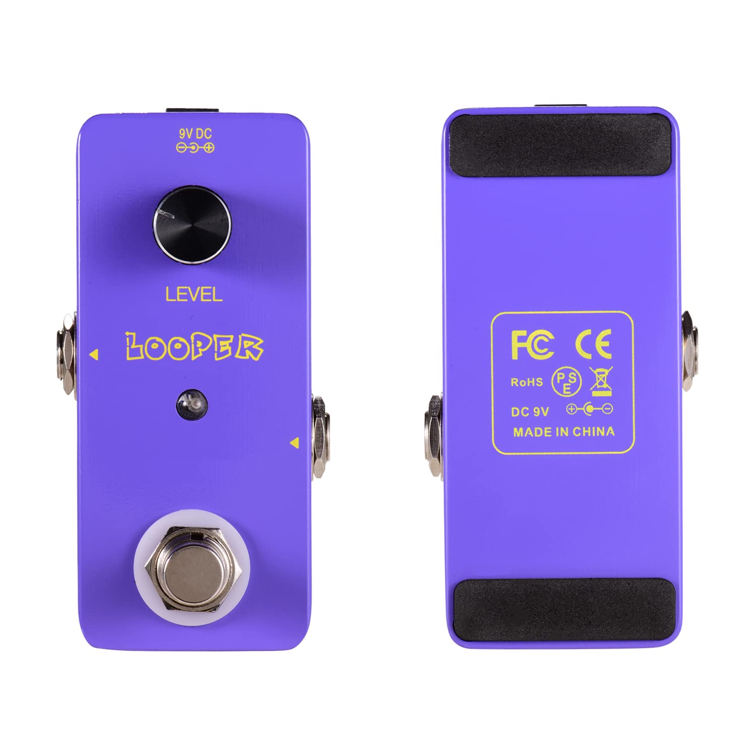 Mini Looper Pedał Efektów Pętla Gitarowa Pętla Basowa Pedał Ullimited Overdubs Czas zapętlania 5 minut z interfejsem USB, fioletowy