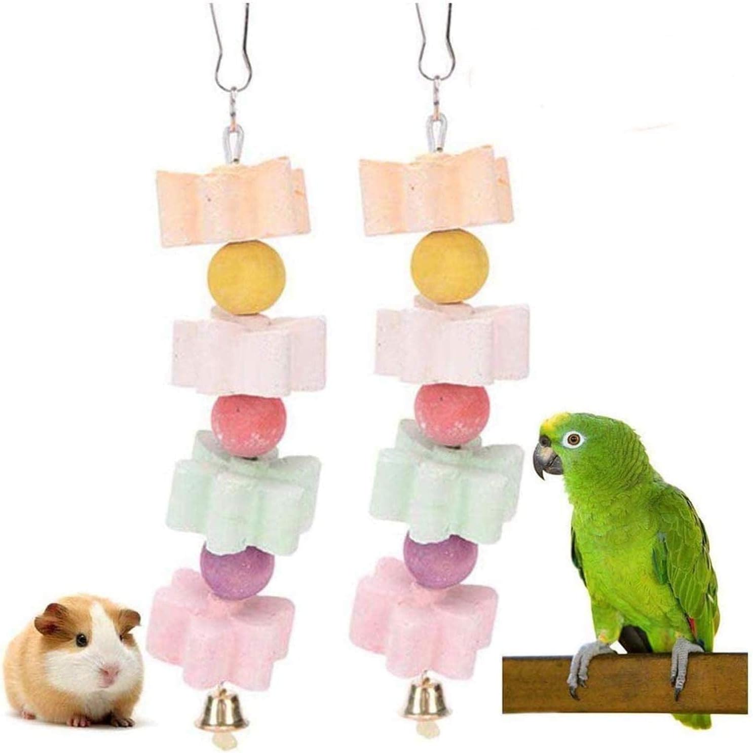 2Pieces Parrot Beak Trimmer Calcium Stone Chinchilla Grinding Teeth Lava Block Bird Beak Trim Pumice Toy Mineral Rock Chewing Toys with Bell for Conure Budgies Parakeet Hamster Rabbit 2Pieces Parrot Beak Trimmer Calcium Stone Chinchilla Grinding Teeth Lava Block Bird Beak Trim Pumice Toy Mineral Rock Chewing Toys with Bell for Conure Budgies Parakeet Hamster Rabbit