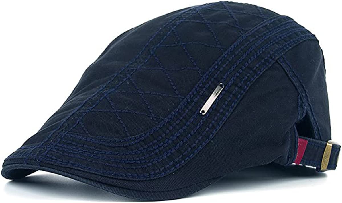 Kuyou Newsboy Flat Cap Gatsby Peaked Cap - Beige - One size