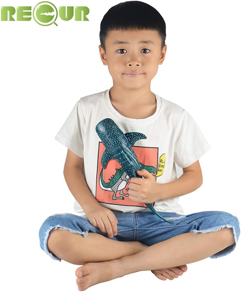 RECUR Toys 12” Whale Shark Figure Toys, Soft HandPainted Skin Texture