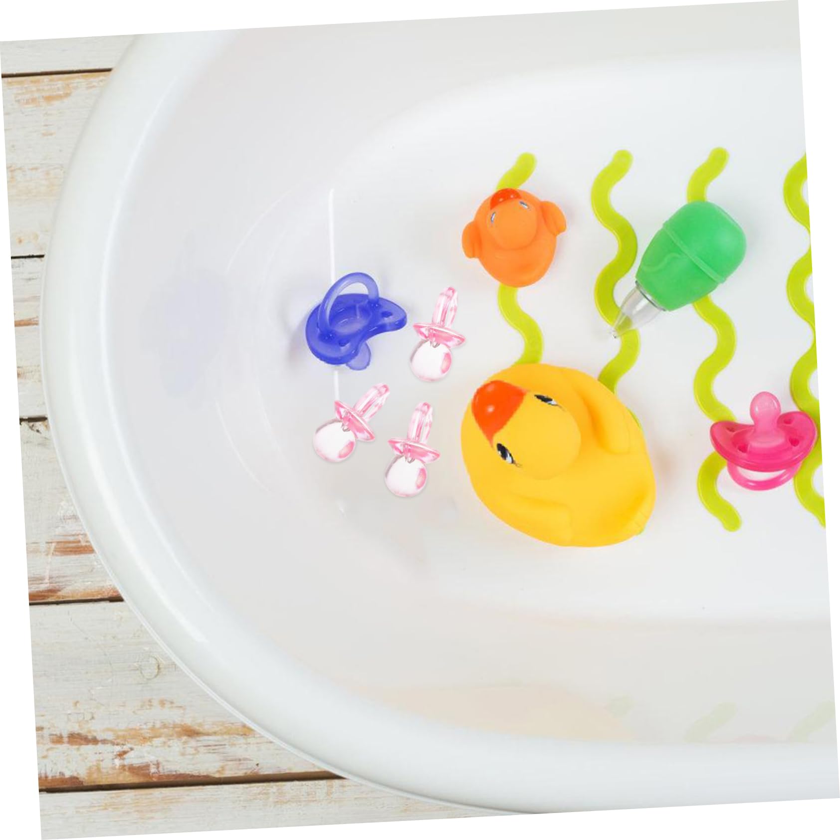 CIYODO 100pcs Acrylic Baby Pacifiers for Shower Mini Pacifier Toys for Baby Shower Decorations Diy Baby Shower Fav