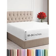 Elegant Comfort 1500 Premium Quality Fitted Sheet Ultra Soft 18-24 Inch Extra Deep Pocket - Single Fitted Sheet for High Mattress - Wrinkle Free with Smart Storage Pockets, Cal King, Light Pink