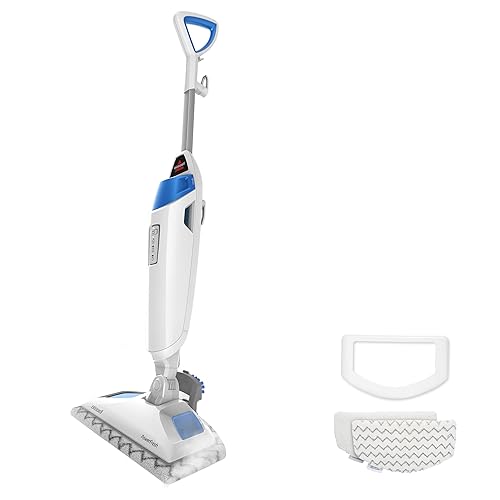 Bissell Power Fresh Steam Mop with Natural Sanitization, Floor Steamer, Tile Cleaner, and Hard Wood Floor Cleaner with Flip-Down Easy Scrubber, 1940A