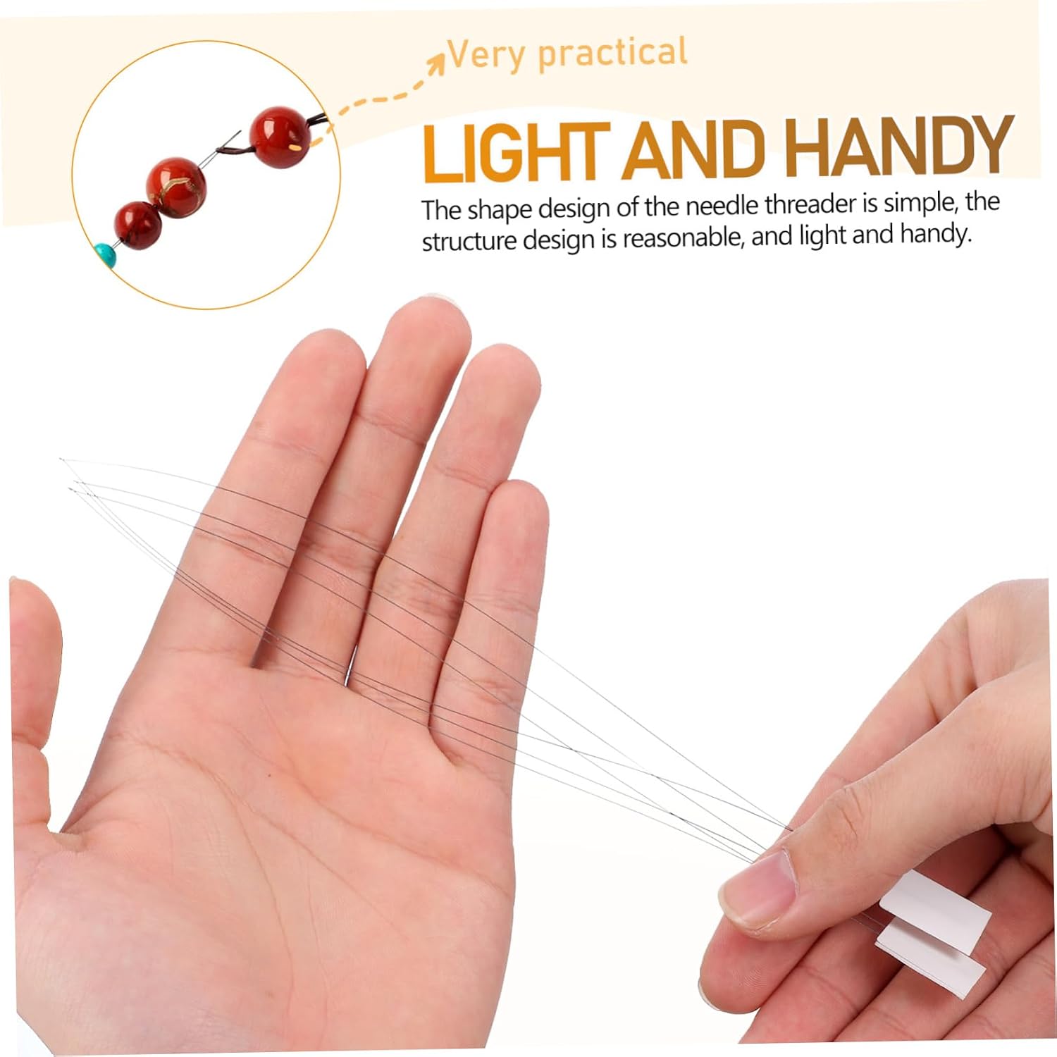 BELLIFFY 10pcs Sewing Needle Threader Easy Threader for Beading Needles Wire Material