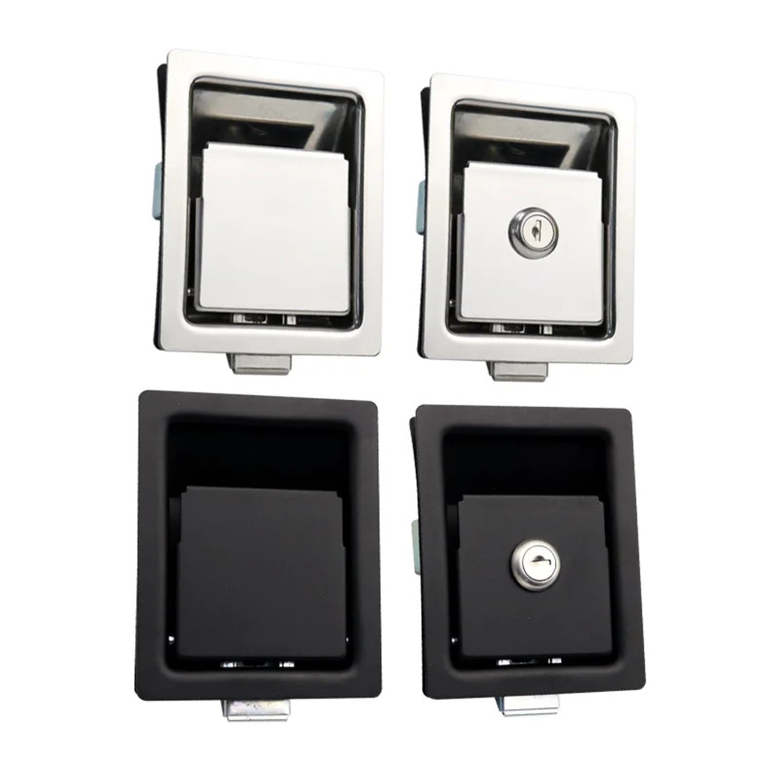 Sxolcoufoh Sus304-With Lock Chassis Electrical Cabinet Toolbox Embedded Pull Panel Lock 1Pcs(Sus304-With Lock)