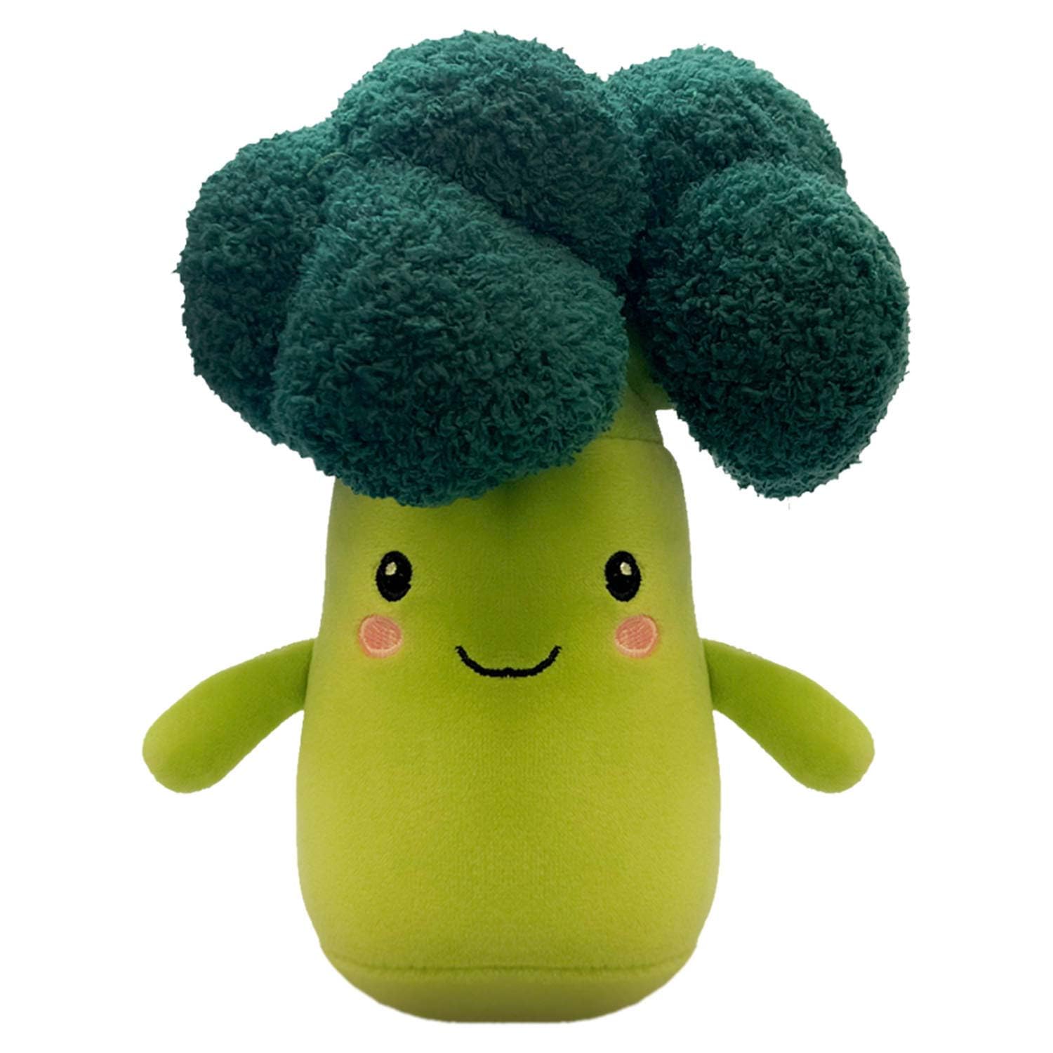 VFM - Broccoli Soft Toy Food Themed Cute Plush Cuddly Yummy Fluffy Stuffed Cute Stuffed Plushie, Gifts for Birthday, Valentine's Day Christmas - 27cm Multi-Coloured