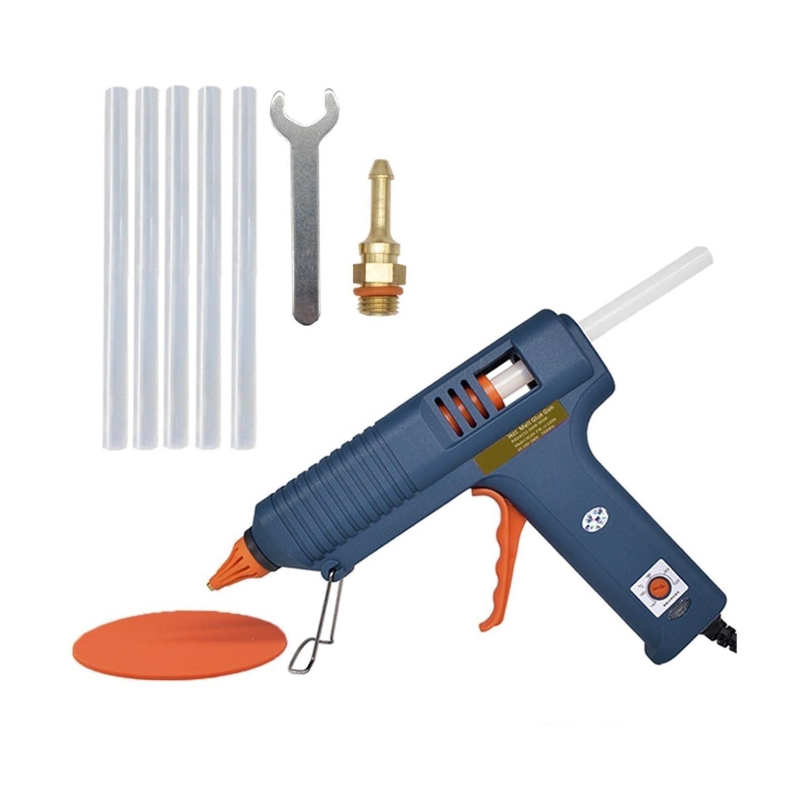 Yfdgd 2.0X40mm Hot Melt Glue Gun Adjustable Temperature Nozzle 11Mm Sticks Professional Indusrial Adhesive Quick Reliable Flow Bonding(2.0X40mm)