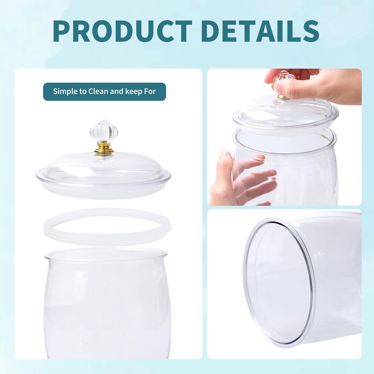 4 Pcs 64 oz Candy and Cookie Jar with Lids 4 Spoons Plastic Jars Decorative Apothecary Jars Candy Buffet Containers Clear Can Airtight Food Storage Canister for Home Decoration Supplies